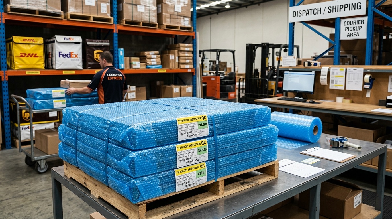 Embalagem Anti-Risco e Despacho de Chapas